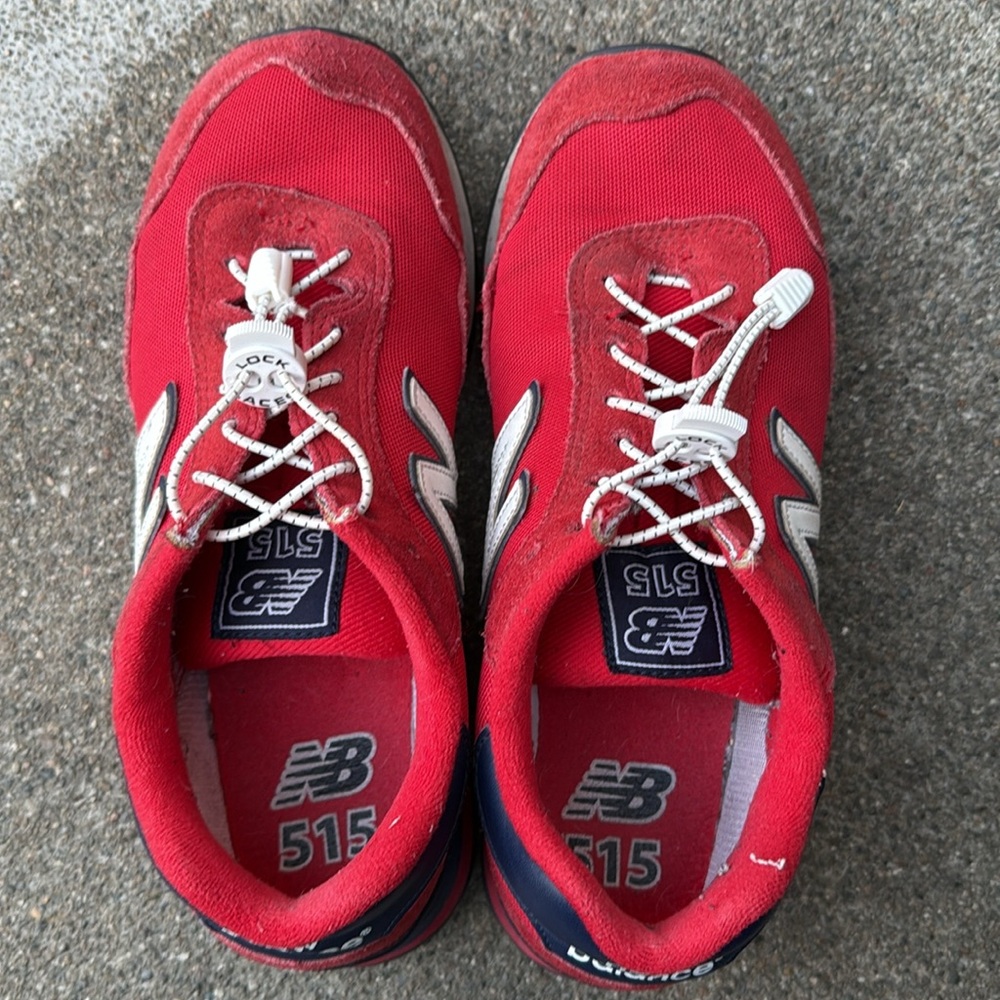 NEW BALANCE 515 WOMEN SHOES Sneakers LOCK LACES SUEDE LEATHER RETRO ORIGINAL RED - Picture 9 of 10